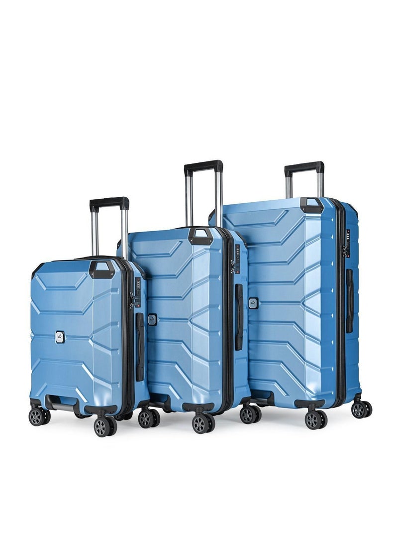 3-Piece Polycarbonate Luggage Set – Tough, Lightweight Hard Shell with Scratch-Resistant Design for Stress-Free Travel