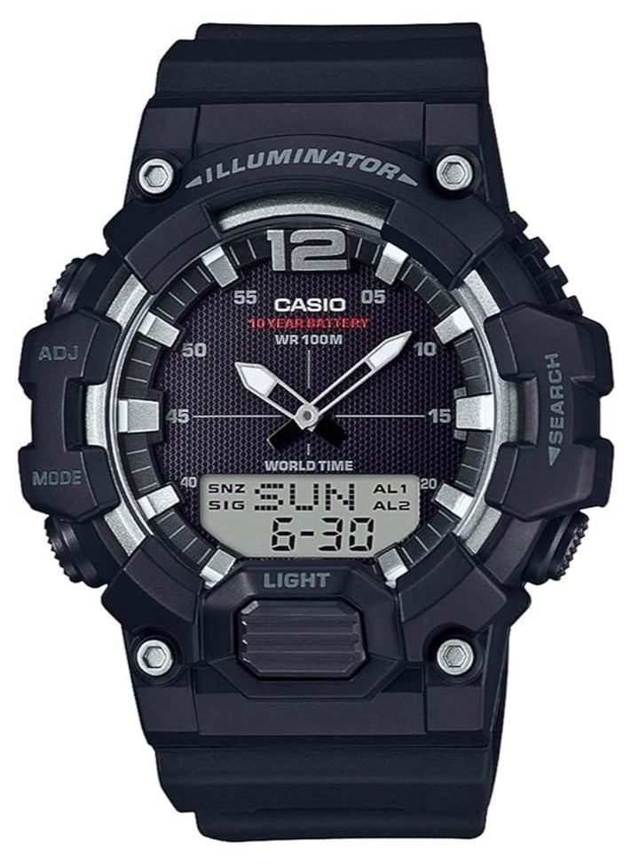 Casio Men's Youth Series Analog & Digital Display Resin Strap Sporty Watch HDC-700-1AVDF  Black