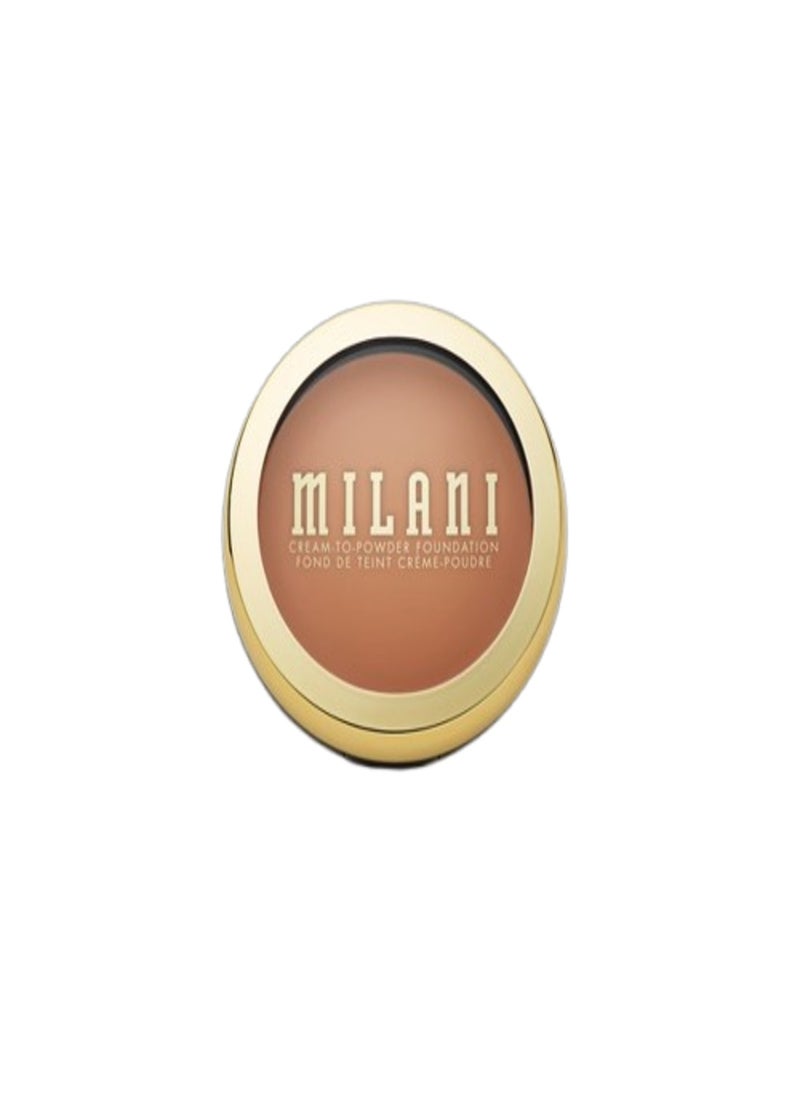 Milani Conceal + Perfect Smooth Finish Cream to Powder Foundation – 275 Amber | Full Coverage, Lightweight, Natural Matte Finish, Buildable Formula, Long-Lasting Wear, Vegan & Cruelty-Free