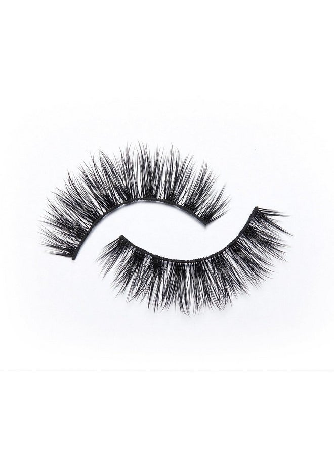 False Lashes, Luxe Silk Marquise With Adhesive Included, 3 Pair Black