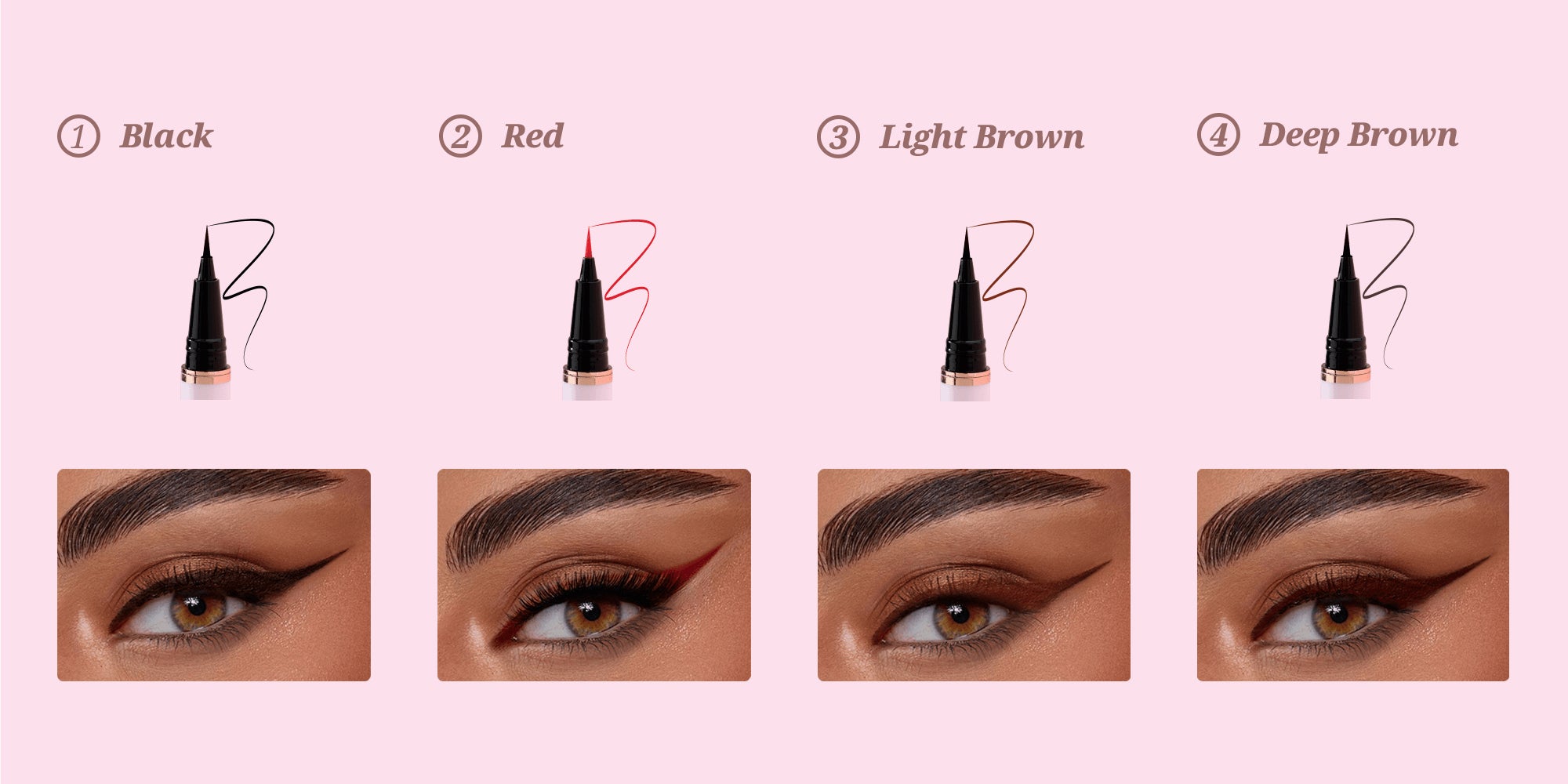 Fancy Dream Star Liquid Eyeliner，Waterproof Quick-Drying Formula Defines Clearly, Smooth and Even Flow, No Smudging(02 Red)