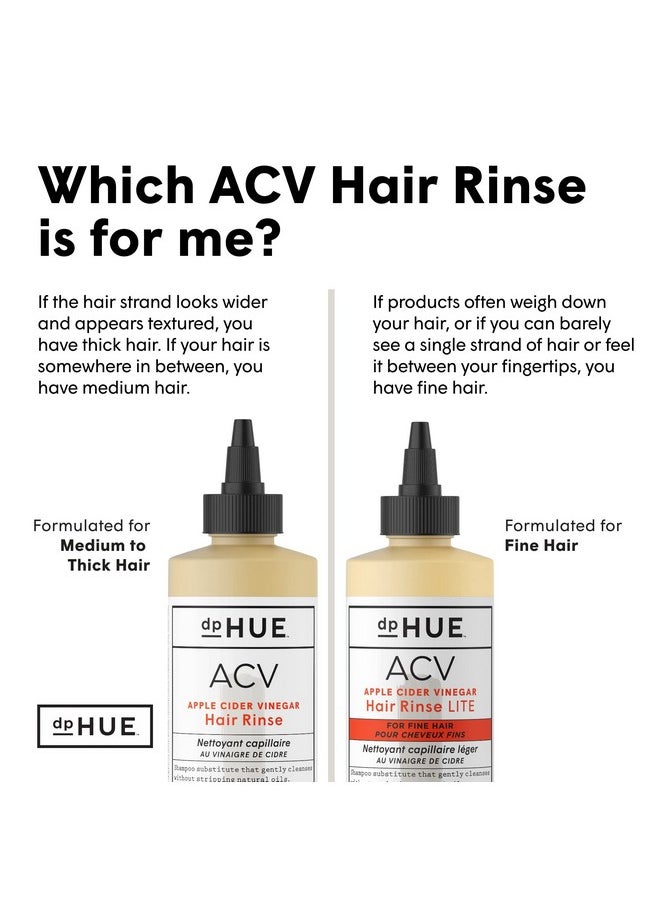 Apple Cider Vinegar Hair Rinse Lite, 20 Oz - Shampoo Alternative, Hair & Scalp Cleanser - Won’T Weigh Fine Hair Down - Helps Remove Buildup & Protects Natural Hair Oils