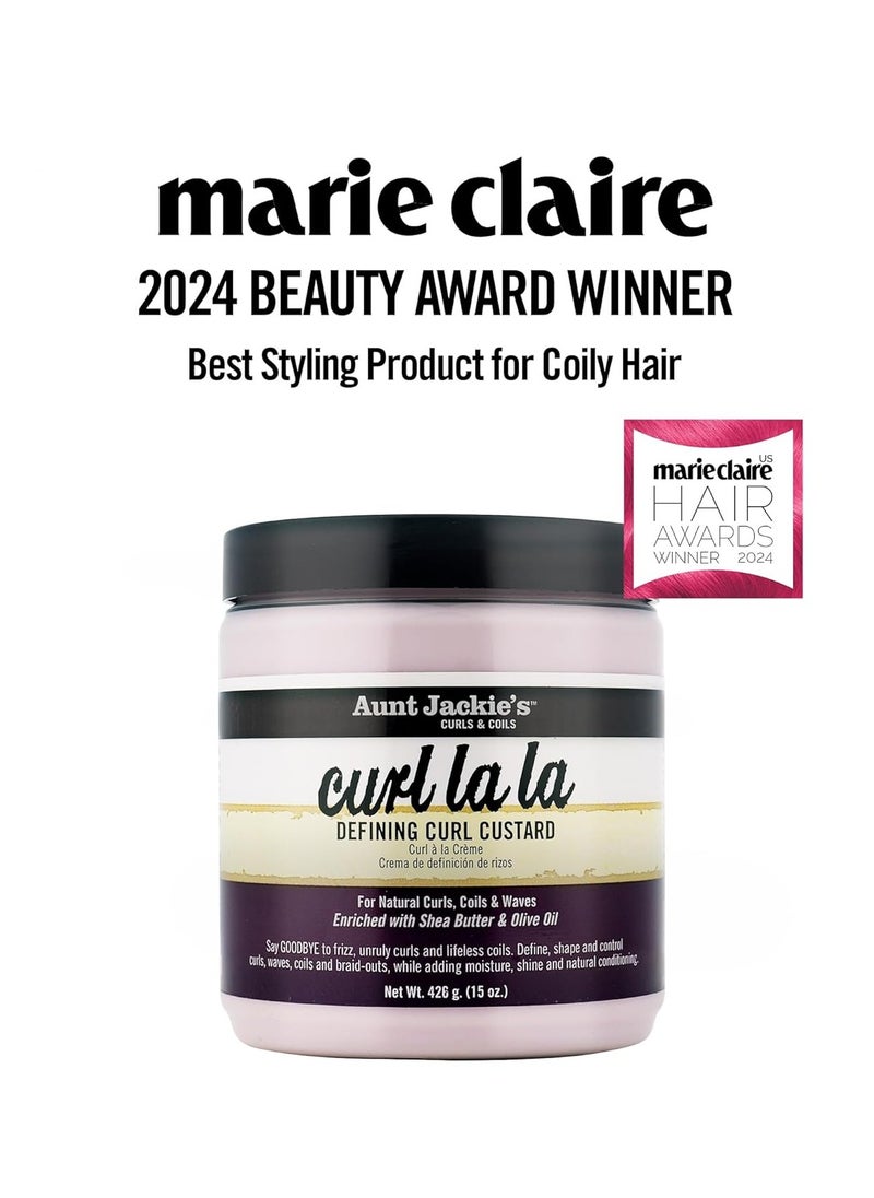 Curl La La Lightweight Curl Defining Custard Enriched with Shea Butter and Olive Oil Basic 15 Ounce