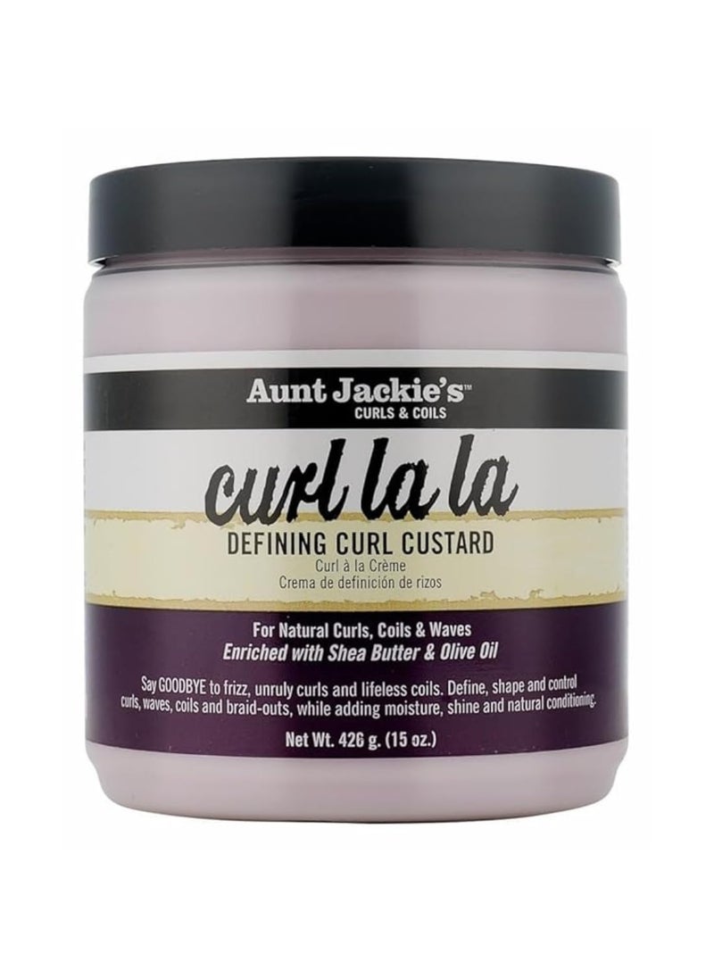 Curl La La Lightweight Curl Defining Custard Enriched with Shea Butter and Olive Oil Basic 15 Ounce