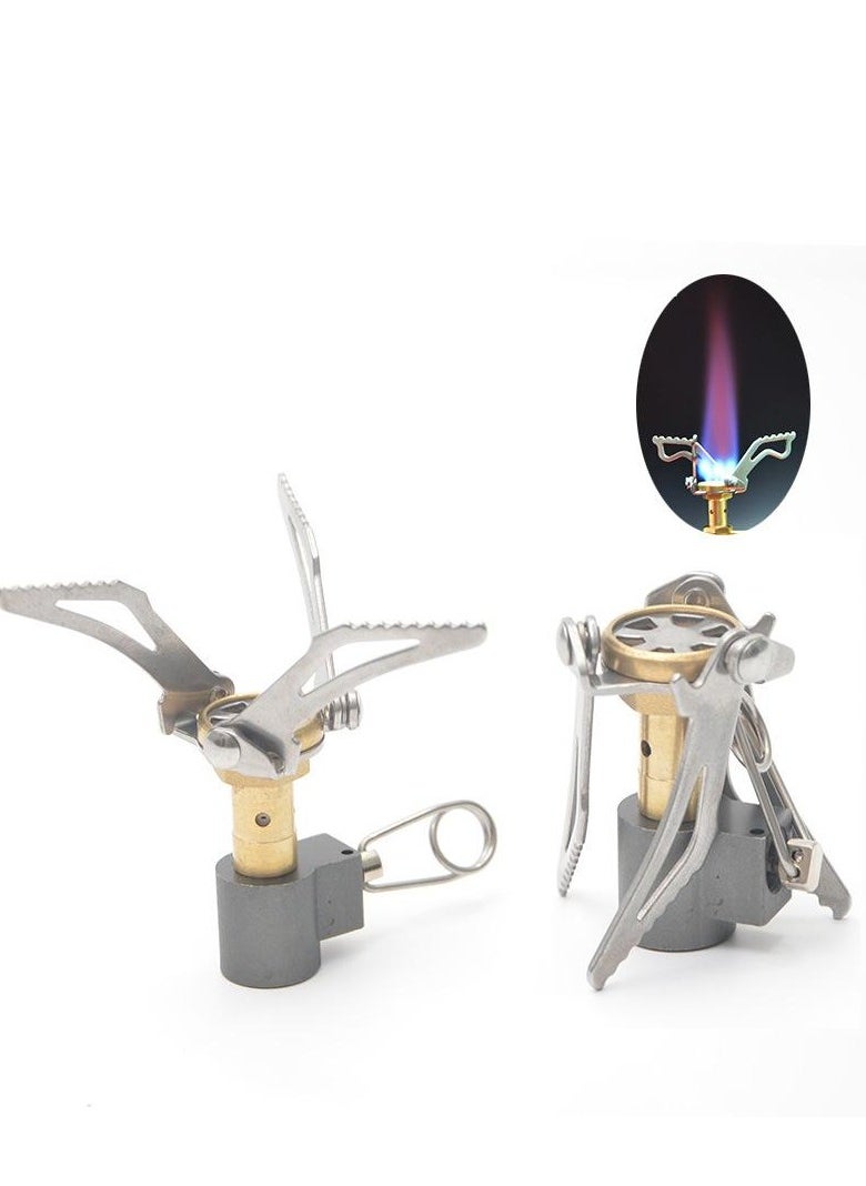 Mini Burner Camping Gas Stove Outdoor Portable Folding Ultralight Tourism Burner Windproof Stove Hiking Picnic Cooker Equipment