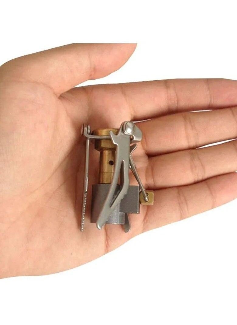 Mini Burner Camping Gas Stove Outdoor Portable Folding Ultralight Tourism Burner Windproof Stove Hiking Picnic Cooker Equipment