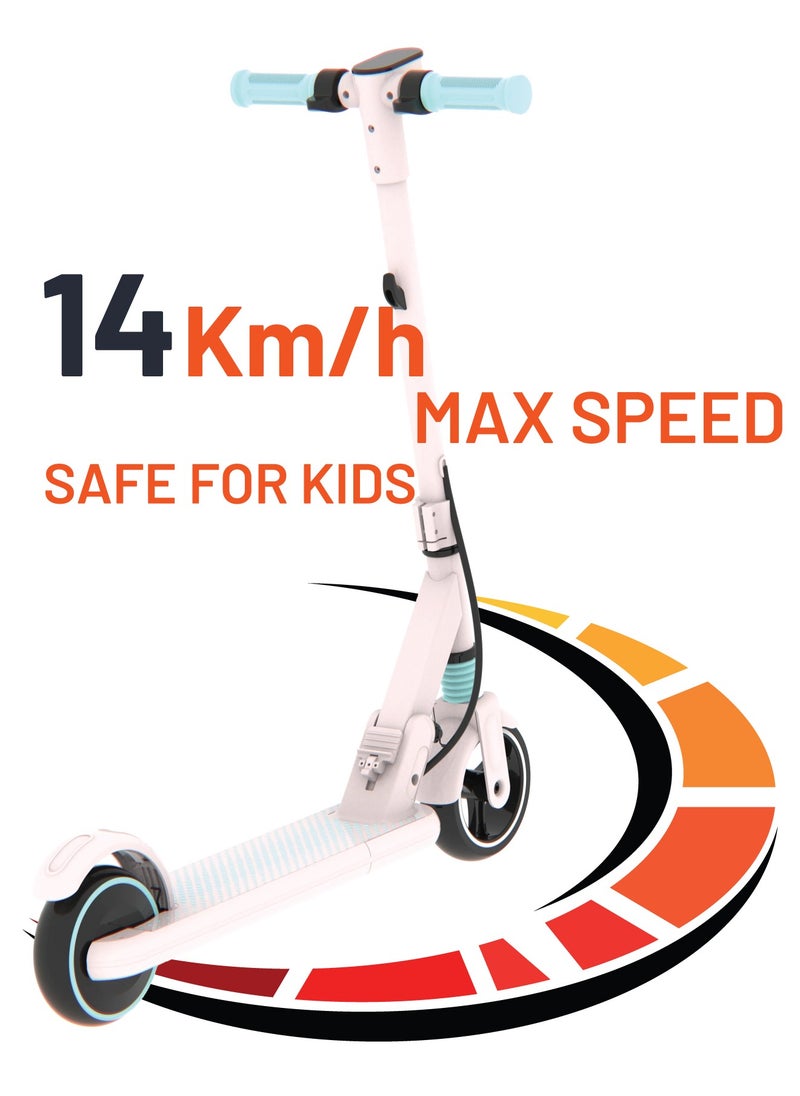 Kids Electric Scooter / Shock Absorbers / Low Noise / Motor Power 130W / Max Speed 14Km/H / Max Distance 8Km - Pink