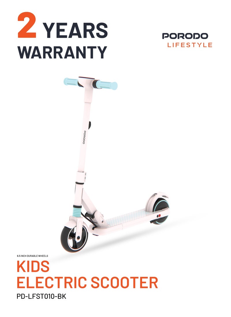 Kids Electric Scooter / Shock Absorbers / Low Noise / Motor Power 130W / Max Speed 14Km/H / Max Distance 8Km - Pink