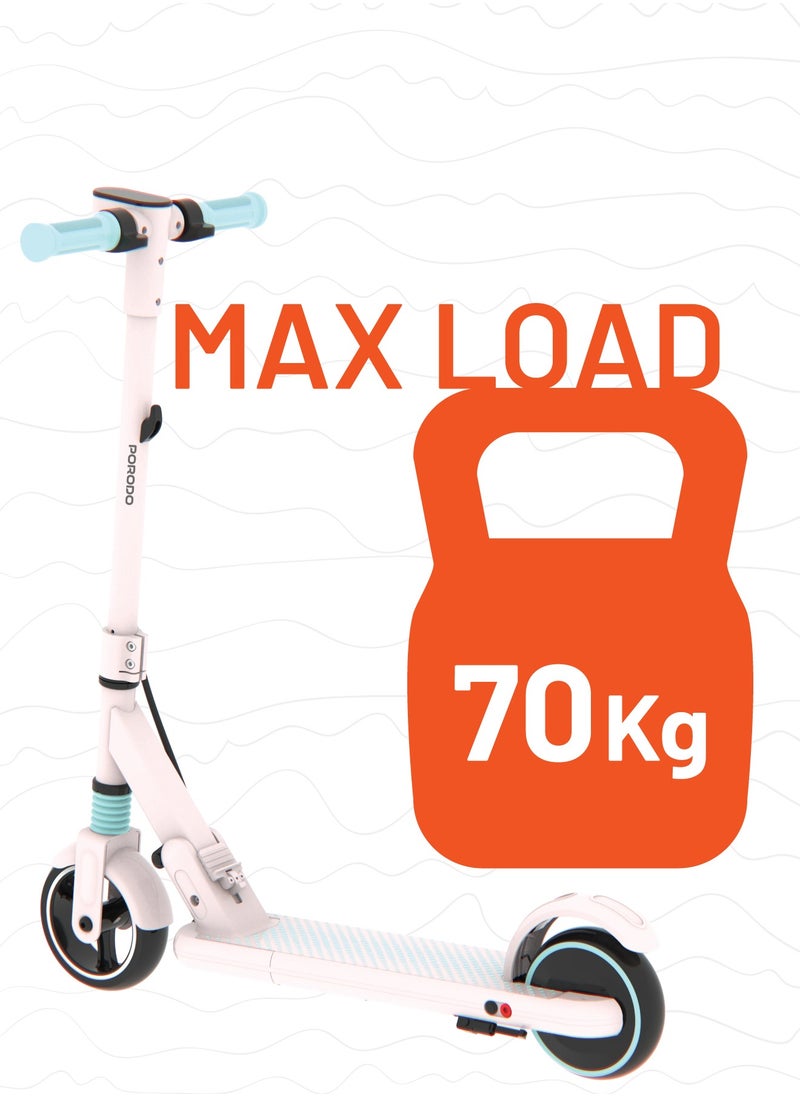 Kids Electric Scooter / Shock Absorbers / Low Noise / Motor Power 130W / Max Speed 14Km/H / Max Distance 8Km - Pink