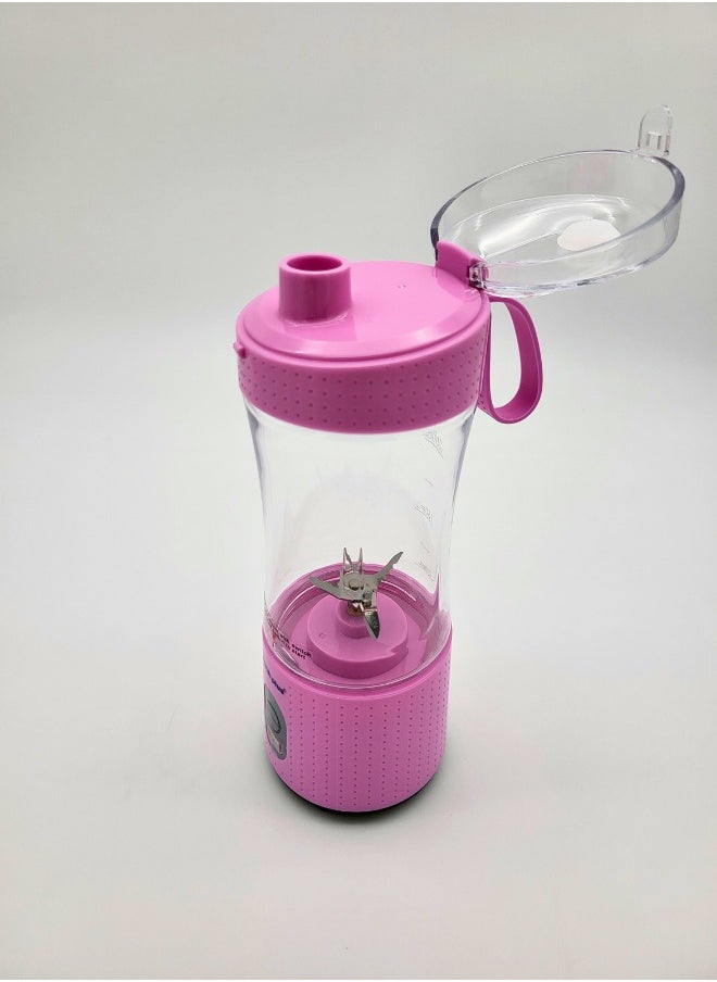 ProMix410 Portable Blender for Smoothies & Shakes, USB Rechargeable, 6 Blades, BPA-Free, Travel-Friendly, Compact Design, Ideal for Gym, Home & Office (Pink))