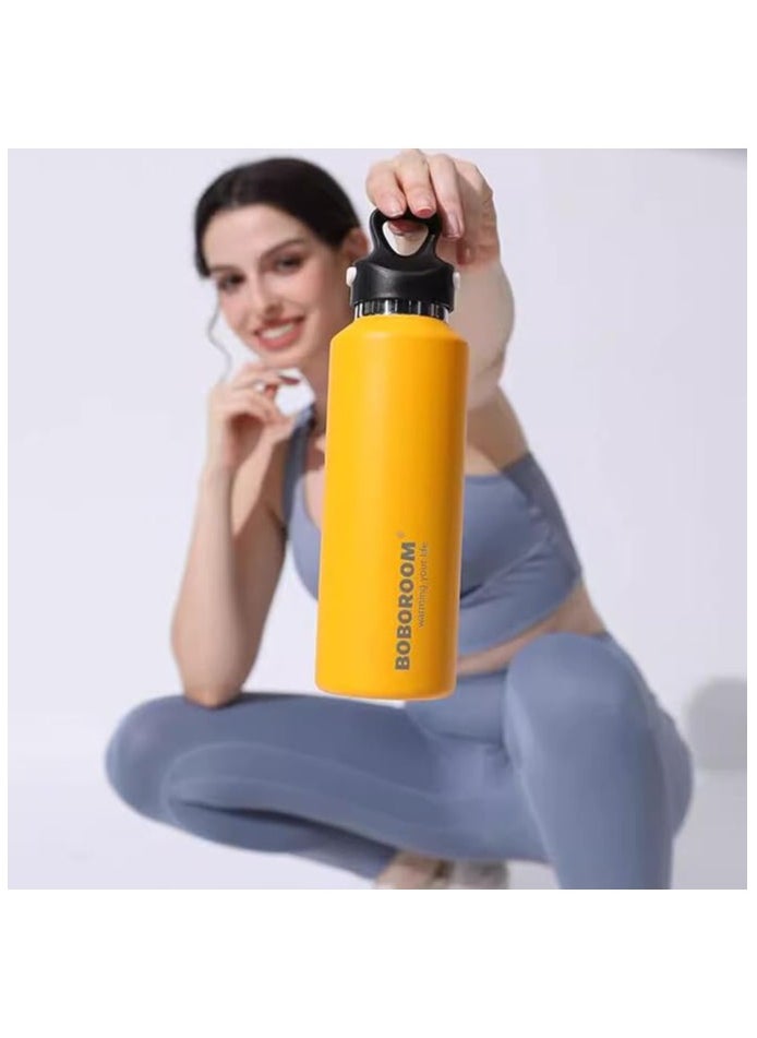 Thermal isulated Water Bottle 600 ML Stainless Steel Double Wall Vacuum insulated Water Bottles for Hot Cold Water Gym Bottle Flask Bottle Screwless