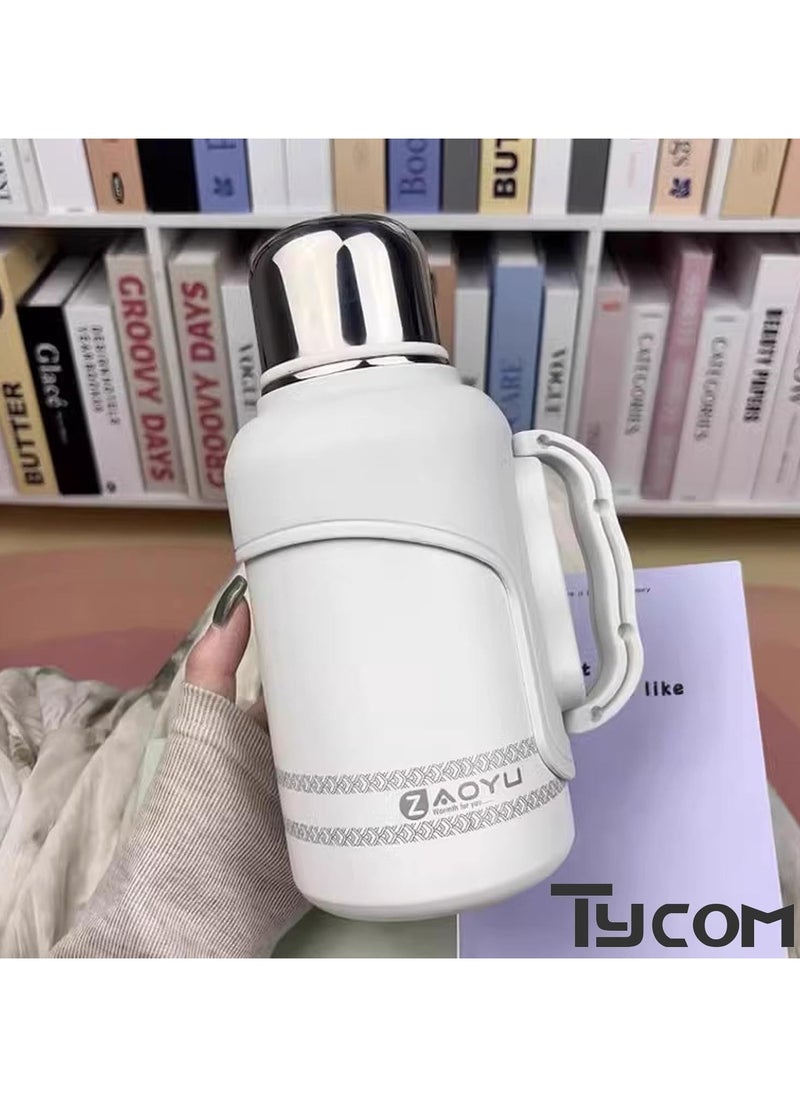 Thermal isulated Water Bottle 1000 ML 316 Stainless Steel Double Wall Vacuum insulated Water Bottles for Hot Cold Water Gym Bottle Flask Bottle Side Handle