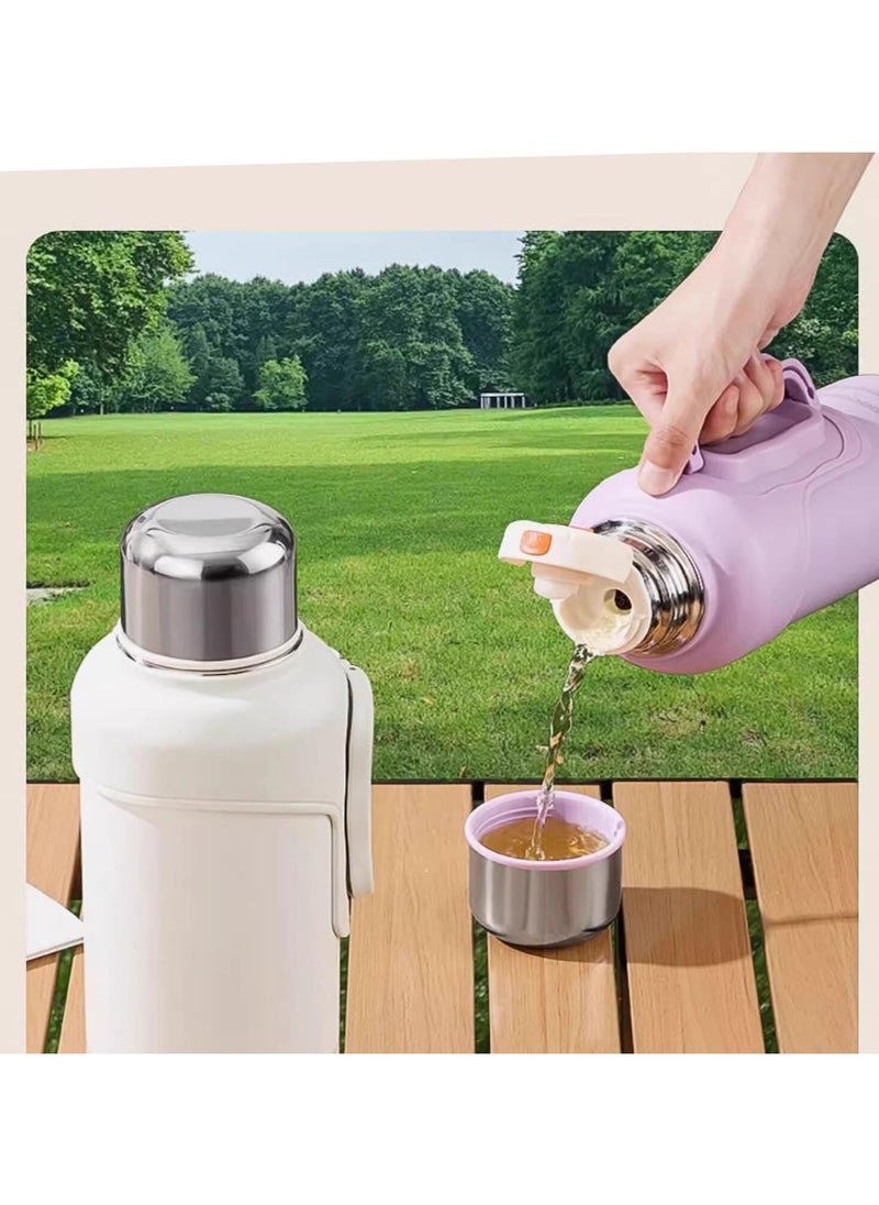 Thermal isulated Water Bottle 1000 ML 316 Stainless Steel Double Wall Vacuum insulated Water Bottles for Hot Cold Water Gym Bottle Flask Bottle Side Handle