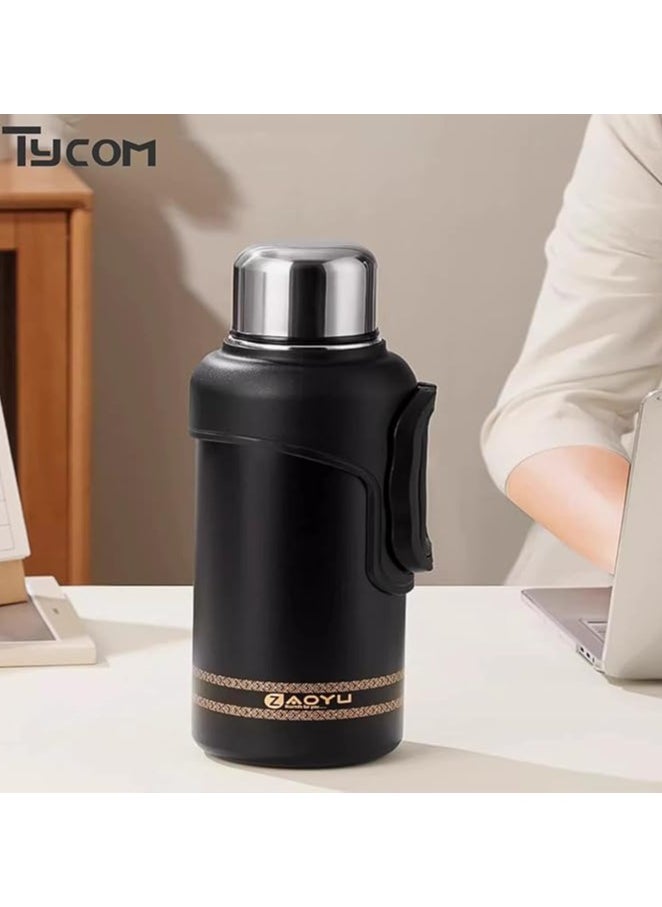 Thermal isulated Water Bottle 1000 ML 316 Stainless Steel Double Wall Vacuum insulated Water Bottles for Hot Cold Water Gym Bottle Flask Bottle Side Handle