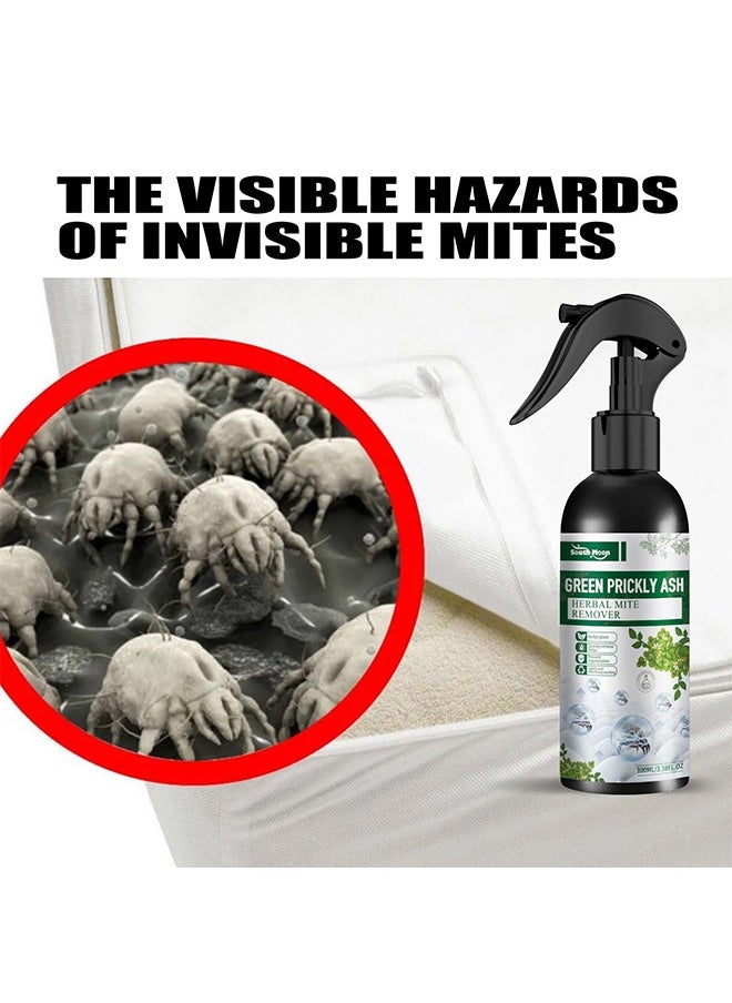 Green Prickly Ash Herbal Mite Remover ，For Bedding,Quilts,Sofas,Mites and Anti-mites 100ML