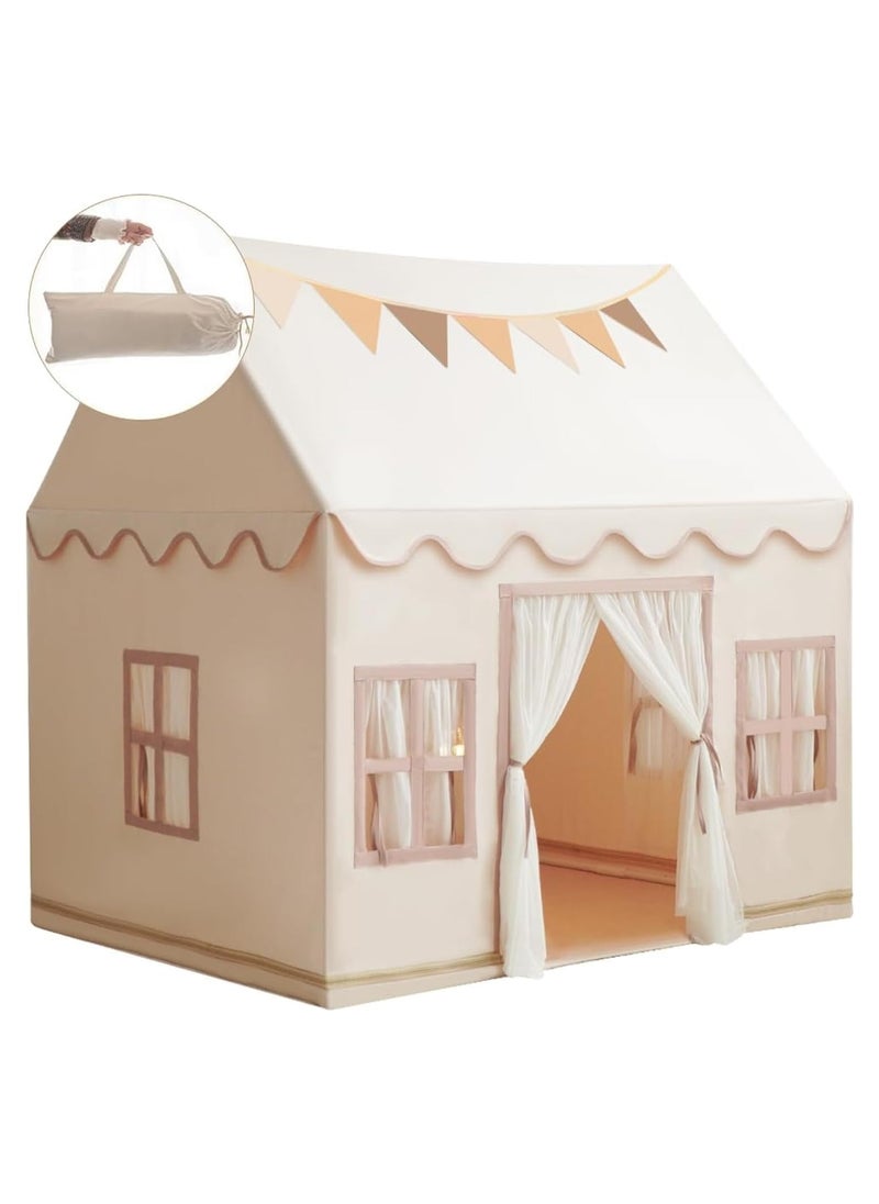 Large Kids Tent House Indoor,Toddler Play Tent With Birthday Party Decoration,Indoor Outdoor Play house for Baby Princess Castle Tent,Kids Indoor Room Toys for Boys Girls Age 3-10 Years Old