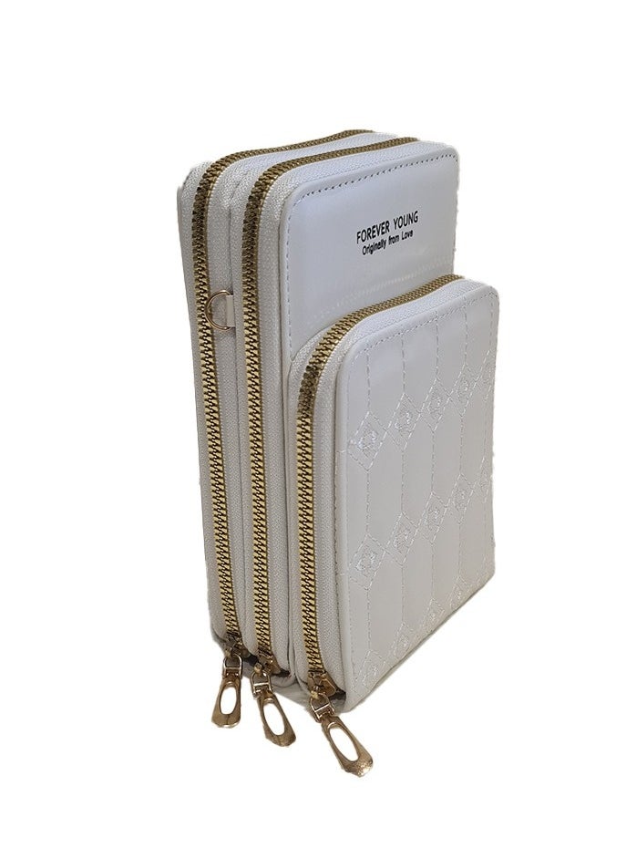 Ladies White Crossbody Sling Bag for daily use