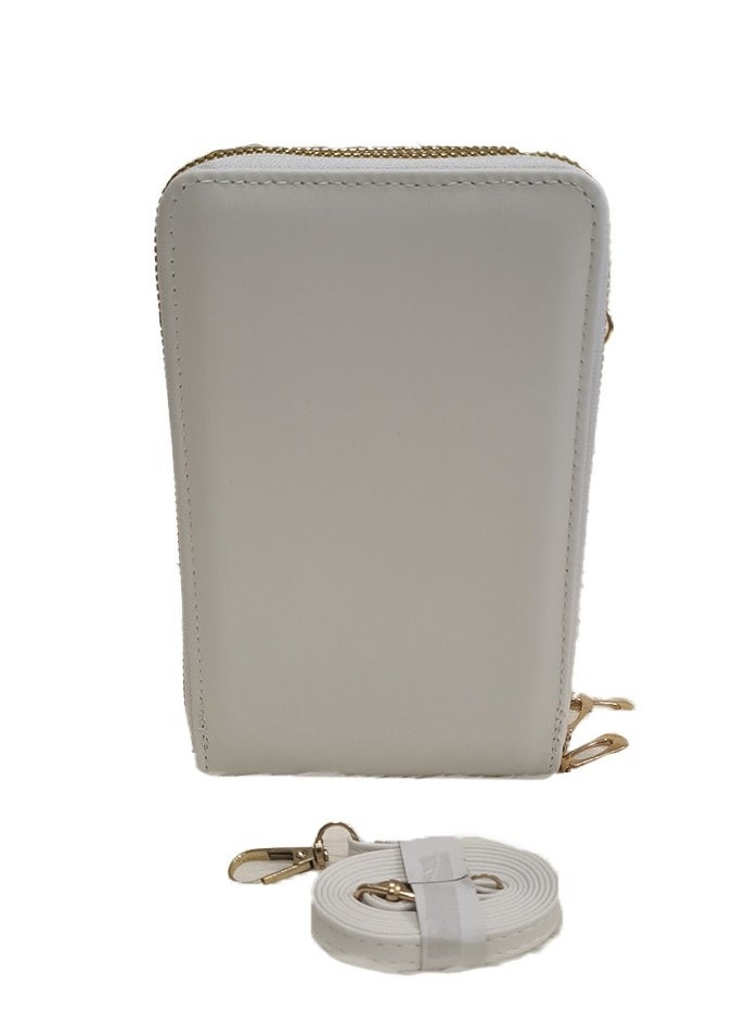 Ladies White Crossbody Sling Bag for daily use