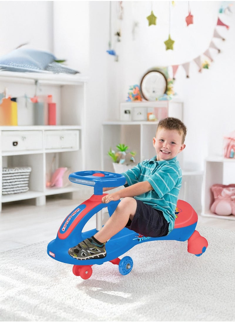 Marvel Spiderman Plasma Swing Car for Ages 3+ Years (Blue/Red)
