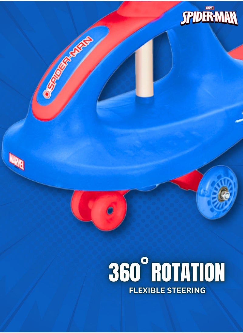 Marvel Spiderman Plasma Swing Car for Ages 3+ Years (Blue/Red)