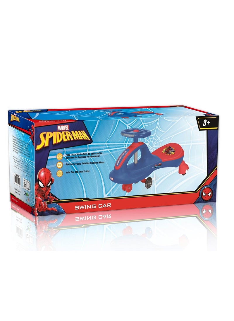 Marvel Spiderman Plasma Swing Car for Ages 3+ Years (Blue/Red)