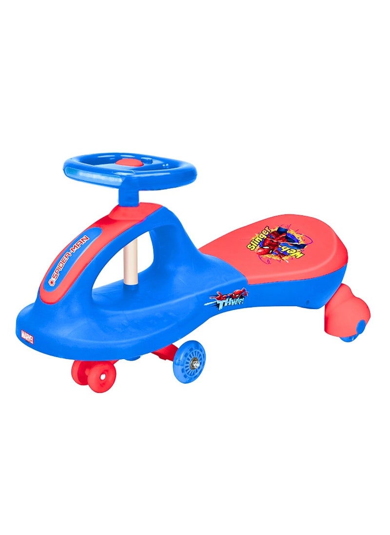 Marvel Spiderman Plasma Swing Car for Ages 3+ Years (Blue/Red)