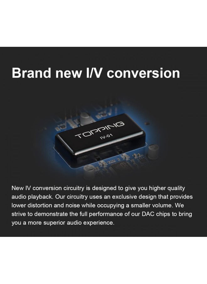 Topping D70 PRO Sabre DAC ES9039SPRO XU316 Bluetooth 5.1 LDAC Aptx-Adaptive HiFi Decoder (Black)