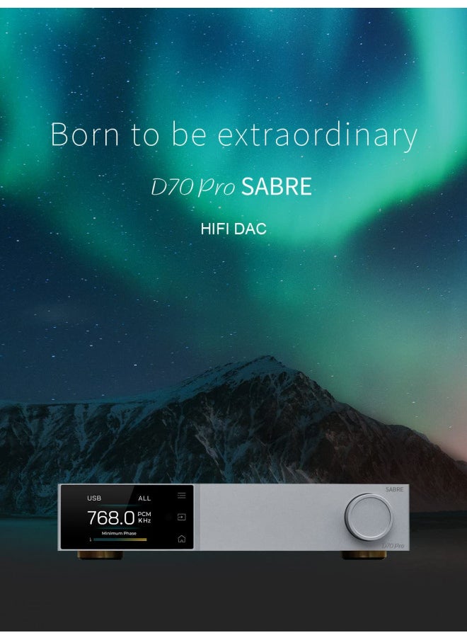 Topping D70 PRO Sabre DAC ES9039SPRO XU316 Bluetooth 5.1 LDAC Aptx-Adaptive HiFi Decoder (Black)