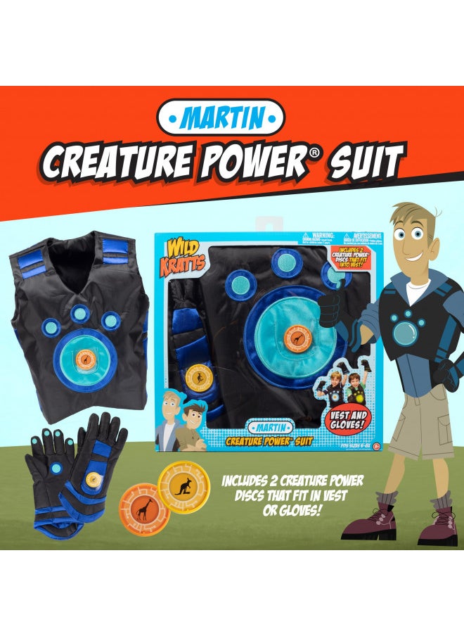 Wild Kratts Creature Power Suit, Martin - Large 6-8X - Vest, Gloves and 2 Power Discs for Pretend Play & Dress Up - Officially Licensed - Gift for Kids