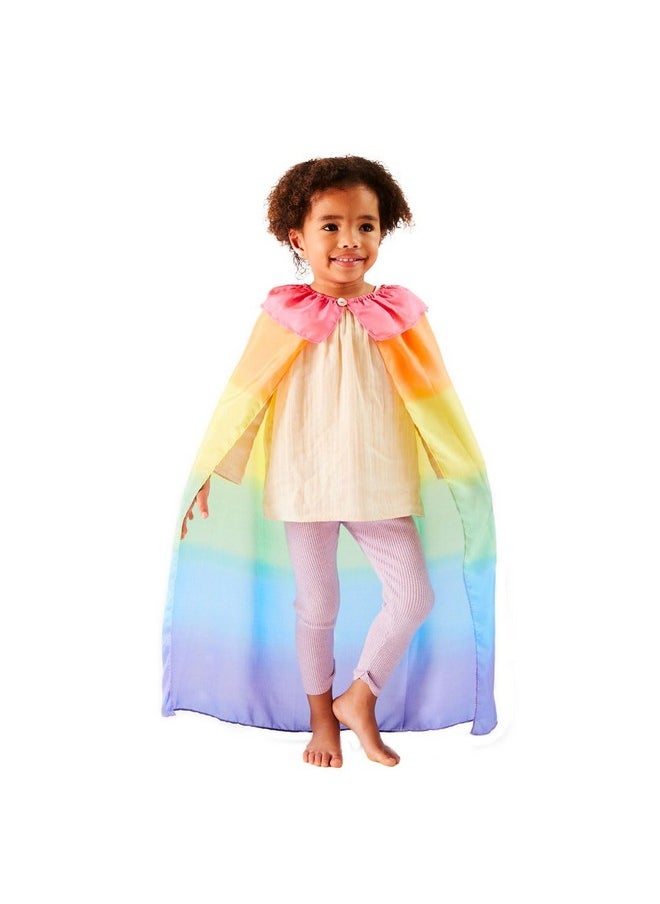 - Rainbow Cape For Kids Ages 3-8 | Montessori And Waldorf Toy Dress Up For Pretend Play | Birthday Gift For Boys And Girls