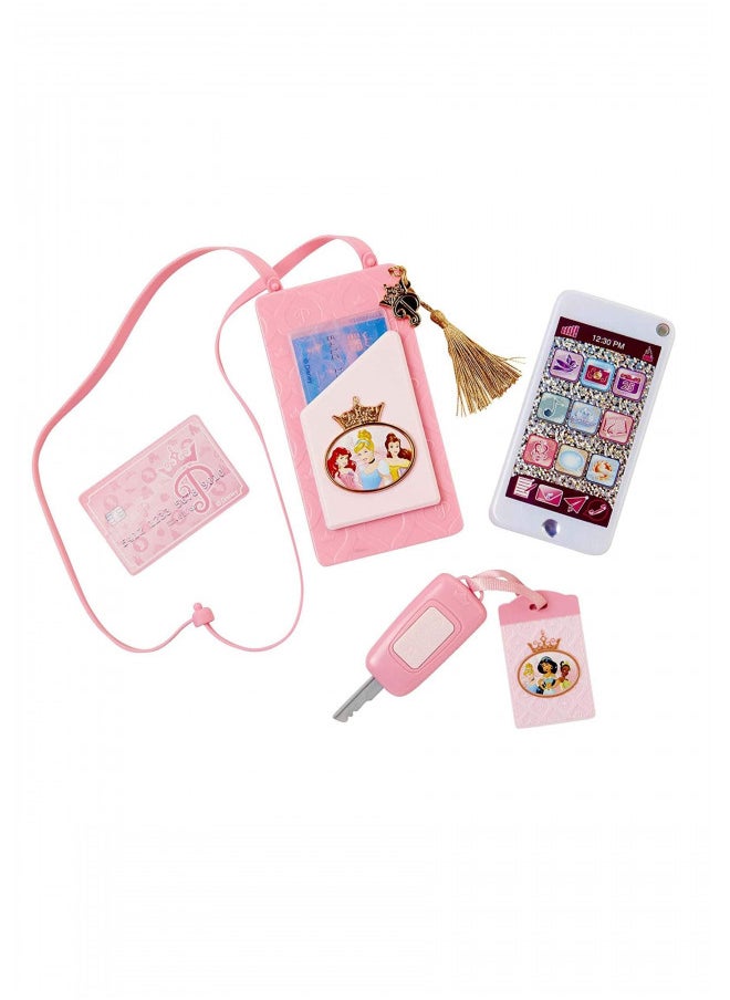 Disney Princess Style Collection On-The-Go Play Smartphone with Led Lights, Sounds & Cross Body Strap for Girls Ages 3+