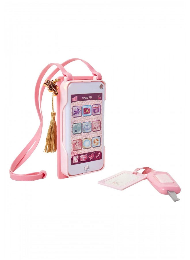 Disney Princess Style Collection On-The-Go Play Smartphone with Led Lights, Sounds & Cross Body Strap for Girls Ages 3+