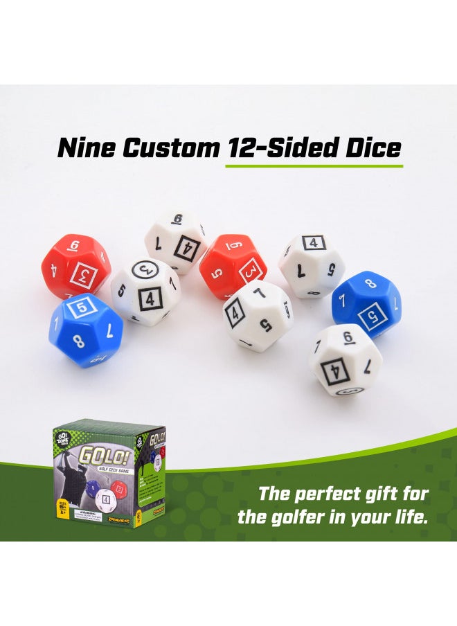 Zobmondo!! GOLO Golf Dice Game | for Golfers, Families, and Kids | Portable Fun Game for Home, Travel, Camping, Vacation, Beach | Award Winner