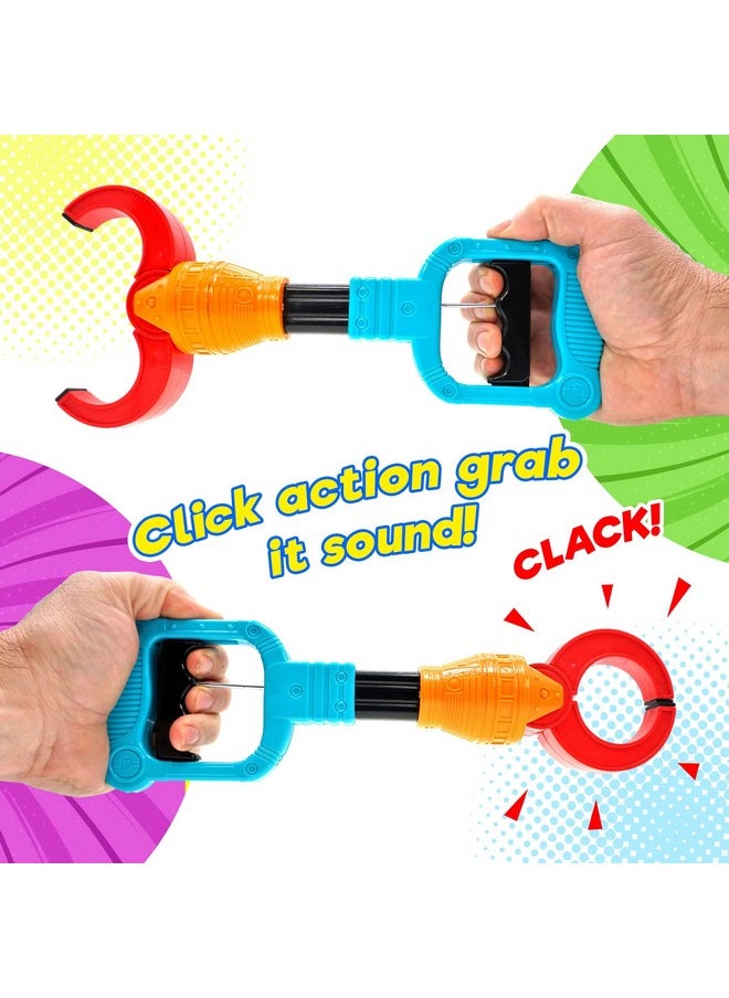 Grab It 12 Inch Claw Grabber Toy (2 Grabber Toy) Plastic Robot Claw Grabbing Toys For Kids. Hand Eye Coordination Learning Toy. Toy Pickup Interactive Playtime Tool. Party Favor. 5617-2S