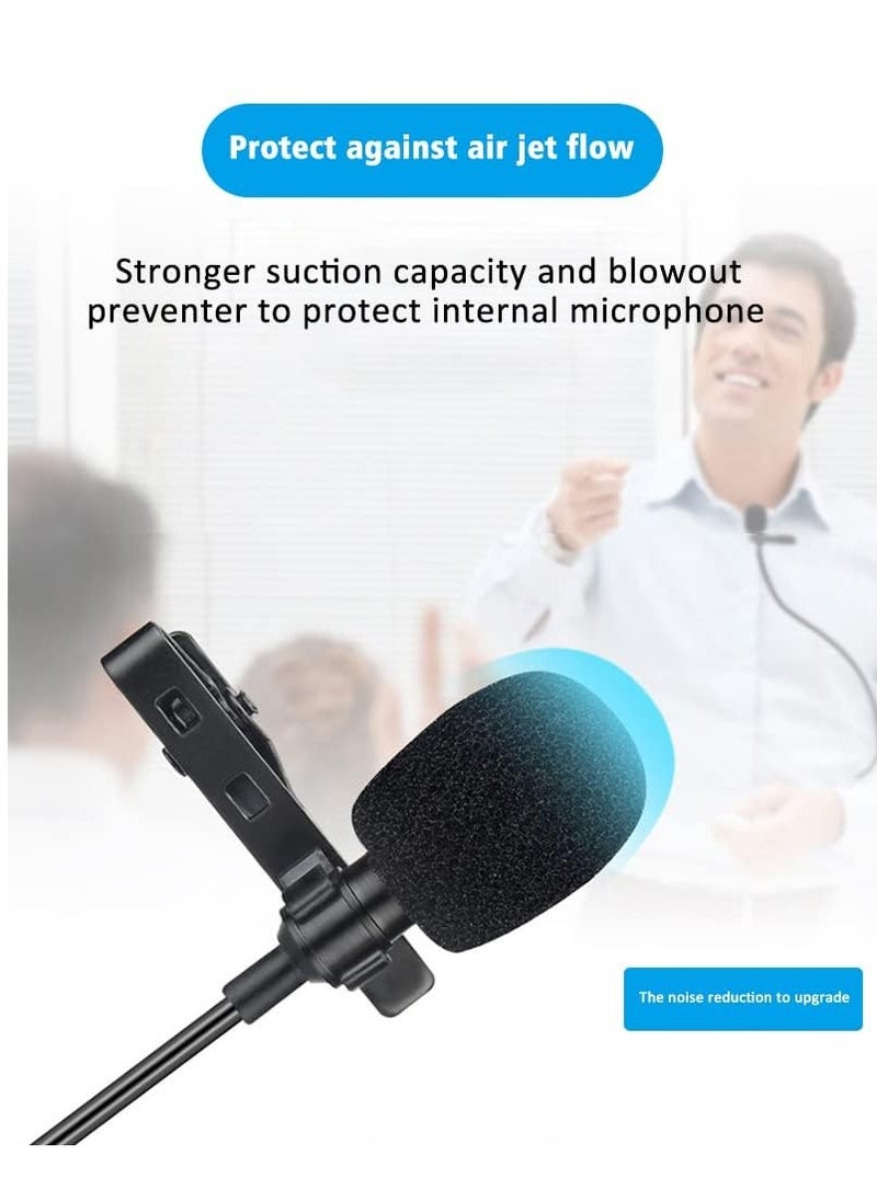 USB Lavalier Lapel Clip-on Omnidirectional Computer Microphone for Laptop, PC and Mac, Perfect Podcasting, Gaming, Streaming and Desktop Mic