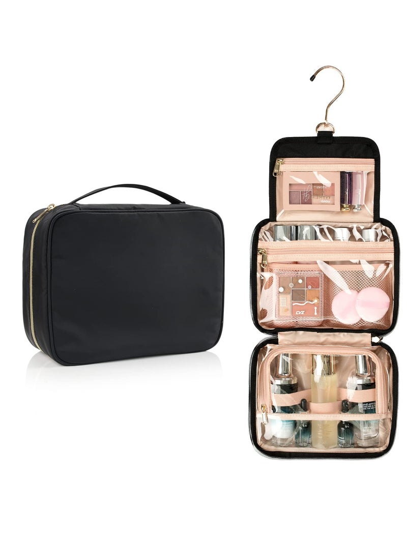 CUBETASTIC Travel Toiletry Bag, Makeup Bag for Women, Portable Water-resistant Small Travel Bag for Toiletries & Cosmetic Essentials