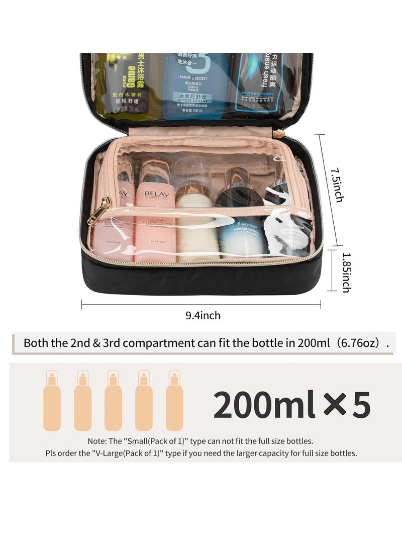 CUBETASTIC Travel Toiletry Bag, Makeup Bag for Women, Portable Water-resistant Small Travel Bag for Toiletries & Cosmetic Essentials
