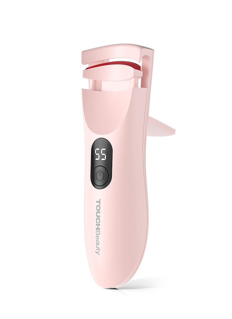 TOUCHBeauty Heated Eyelash Curler,Rechargeable Electric Eyelash Curler with LED Display,3-Level Adjustable Temperature,Rechargeable Natural Curling 24H Long Lasting for Women AG-2316pink