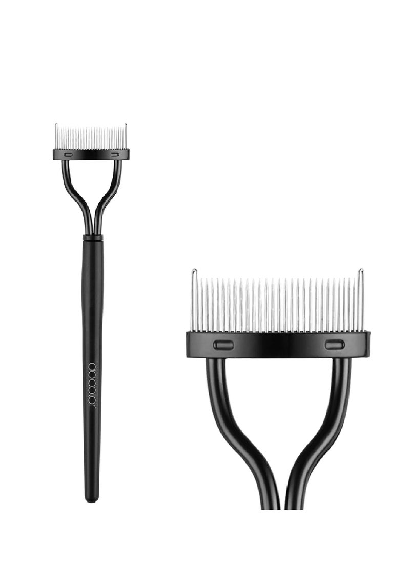 Docolor Eyelash Comb Eyelash Separator tool Mascara Applicator Eyelash brush Lash Separator Tool Comb Arc Designed Cosmetic Brushes Tool, With Comb Cover (Black)