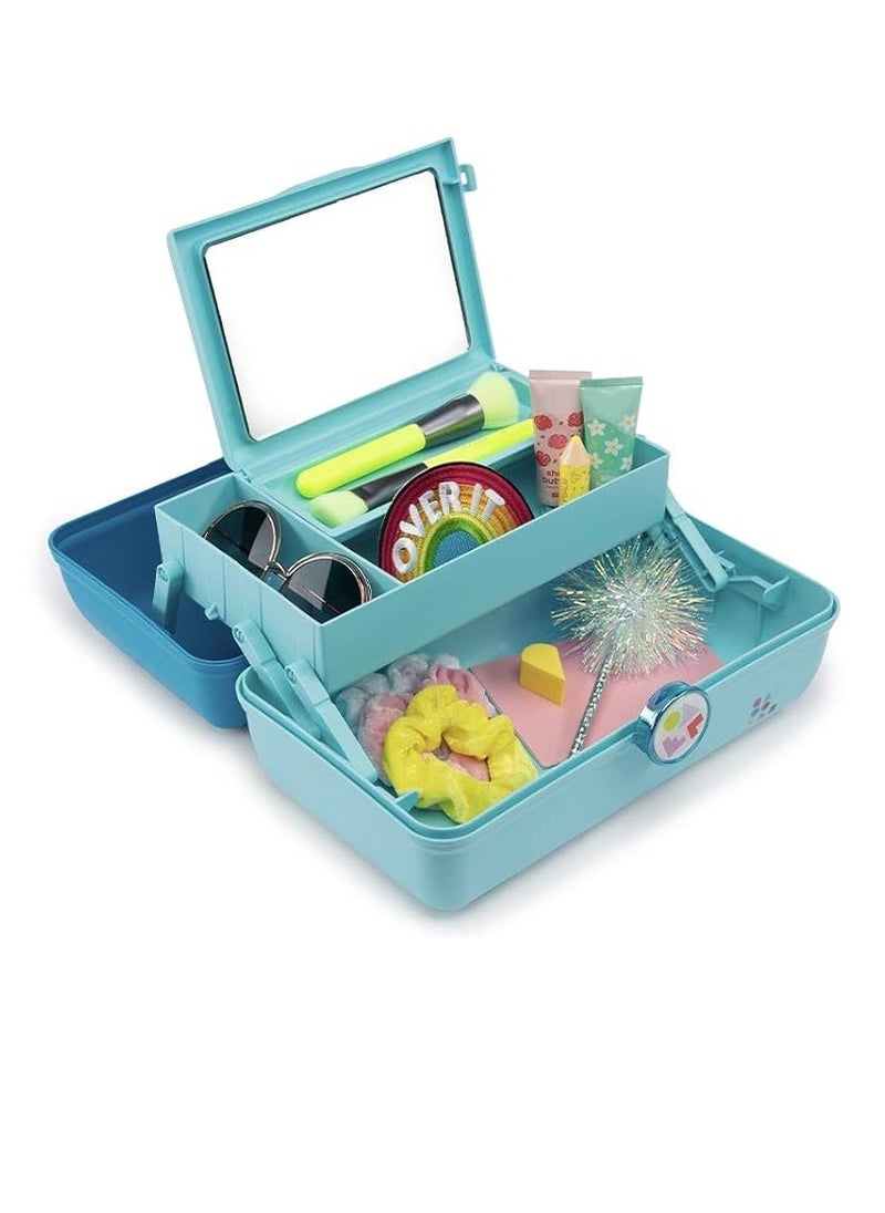 Caboodles On-the-go Girl - Forever Fun Cosmetic Organizer, Make-up & Accessory Case, Turquoise Over Sky, 1 count (CAB56264B)