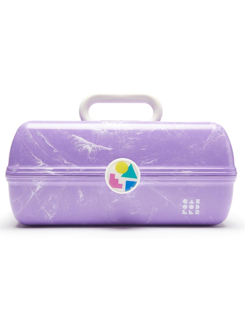 Caboodles On-The-Go Girl Retro Case, Lavender Marble, 13x8x5.75 Inch (Pack of 1)