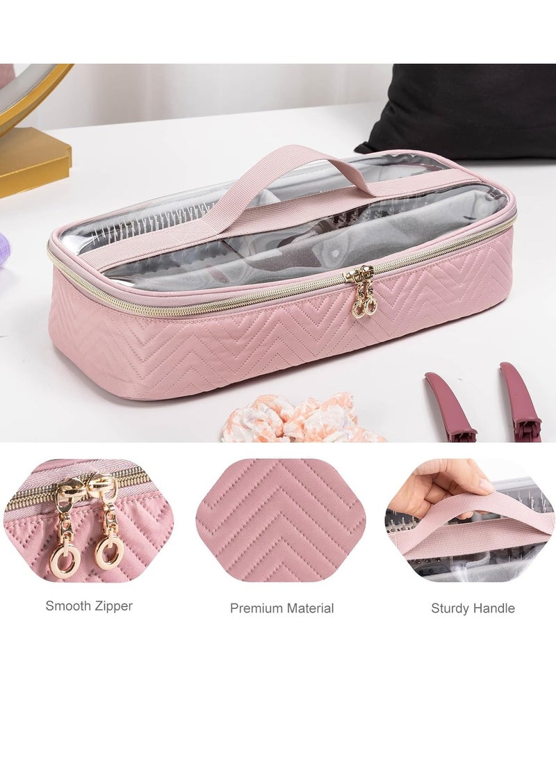 Hair Tools Travel Case with Black Hair Dryer Bag, Hair Tools Travel Carrying Case for Shark FlexStyle/SmoothStyle - Hair Air Wrap Dryer Case Flat Curling Iron Travel Organizer