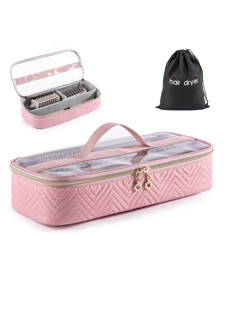 Hair Tools Travel Case with Black Hair Dryer Bag, Hair Tools Travel Carrying Case for Shark FlexStyle/SmoothStyle - Hair Air Wrap Dryer Case Flat Curling Iron Travel Organizer