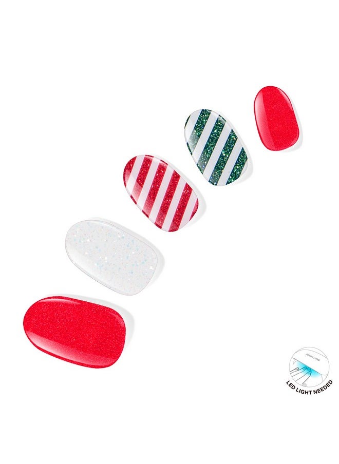 Glaze Nail Strips - All Wrapped Up | Works With Any Led Nail Lamp | Long Lasting, Chip Resistant, Semicured Gel Nail Strips | Contains 32 Salon Quality Nail Wraps, 2 Prep Pad, 1 Nail File