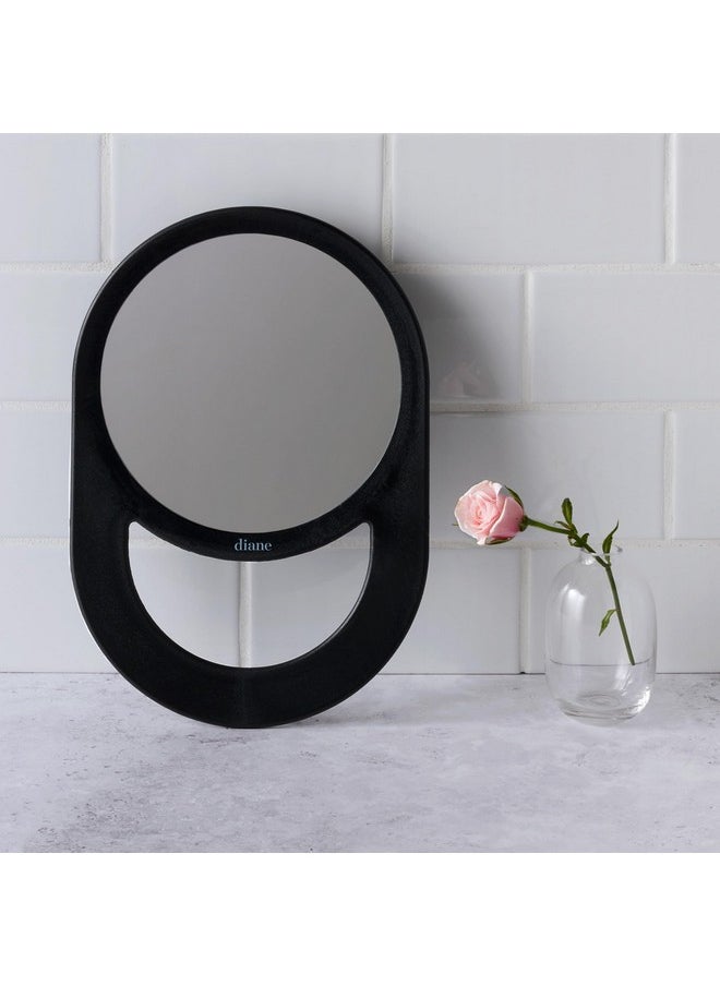 Professional Quality Hand Mirror, Single Sided Hand Held Mirror With Handle For Salon, Barber, Grooming, Vanity, Shaving, And Travel, Medium, 7.5