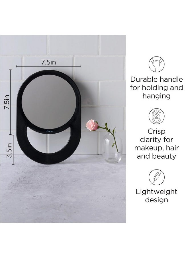 Professional Quality Hand Mirror, Single Sided Hand Held Mirror With Handle For Salon, Barber, Grooming, Vanity, Shaving, And Travel, Medium, 7.5