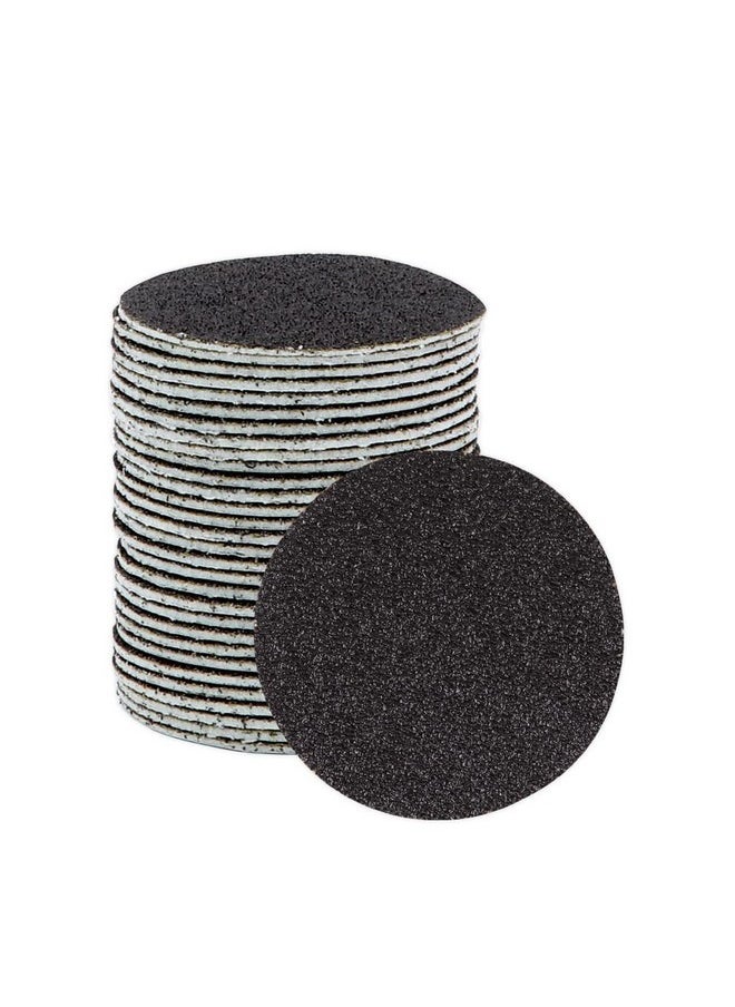 Round Black Coarse Grit Replaceable Sandpaper Refill Discs - Pedi File Easy Strip Peel Pads Refill For Electric Foot File Callus Remover - (100 Grit, 60Pcs)