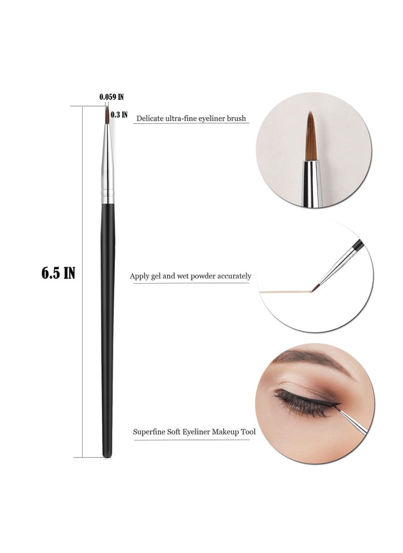 Fine Angled Eyeliner Brush, JASSINS Ultra thin Precision EyeLiner Makeup Brushes Set, Fine Point Eyeliner Brush, Synthetic Bristles Eye Makeup Tool (3 Pcs)