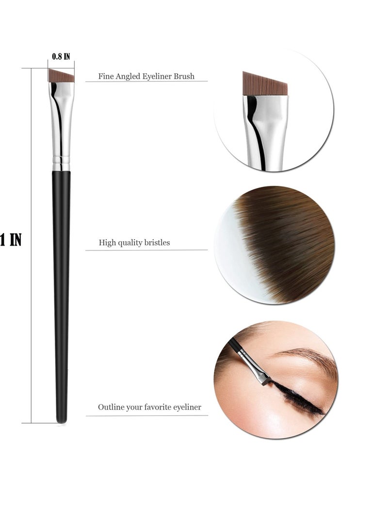 Fine Angled Eyeliner Brush, JASSINS Ultra thin Precision EyeLiner Makeup Brushes Set, Fine Point Eyeliner Brush, Synthetic Bristles Eye Makeup Tool (3 Pcs)