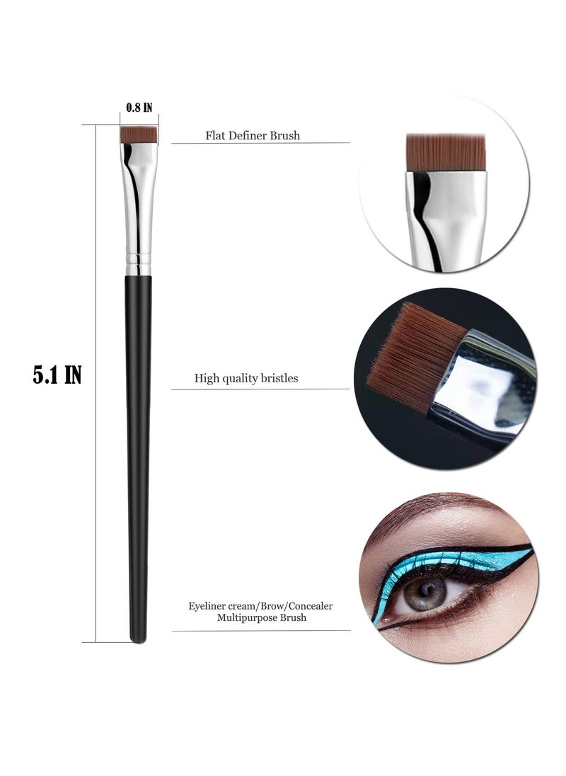 Fine Angled Eyeliner Brush, JASSINS Ultra thin Precision EyeLiner Makeup Brushes Set, Fine Point Eyeliner Brush, Synthetic Bristles Eye Makeup Tool (3 Pcs)